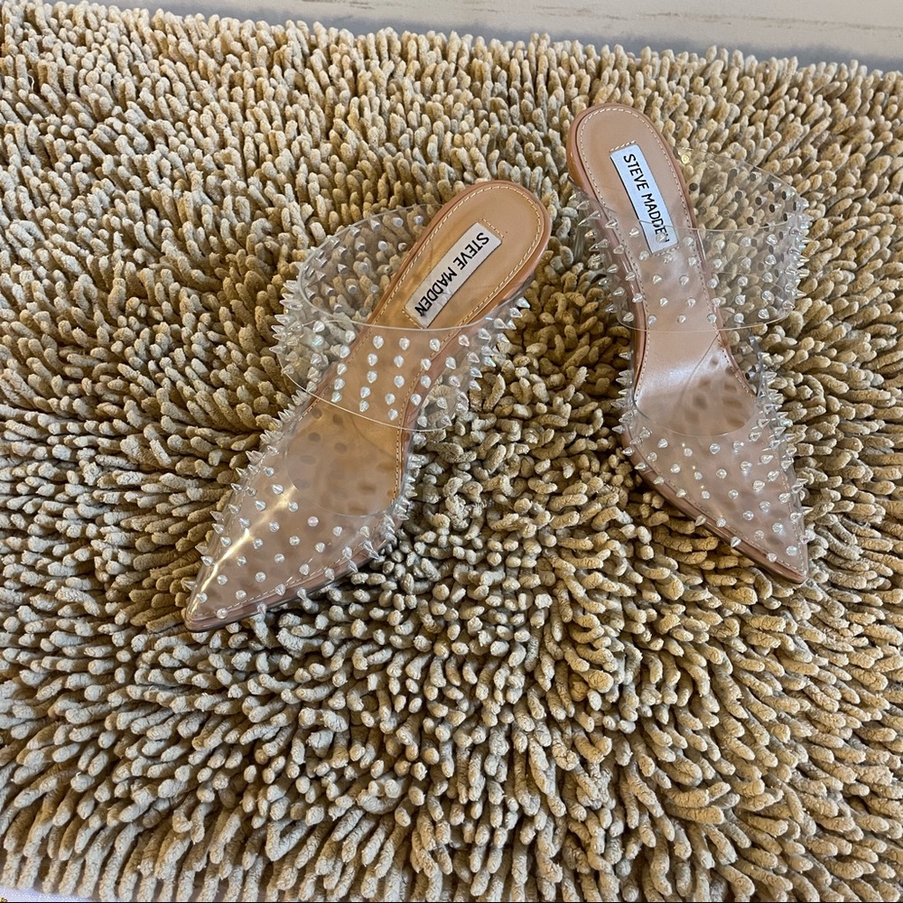 Steven Madden Studded Kalaine Iridescent Stiletto Mules - Picture 6 of 6